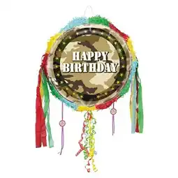 Tesco Camouflage Happy Birthday Pull String Pinata offer