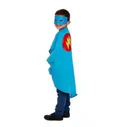 Tesco Blue Superhero Cape & Mask Children Fancy Dress offer