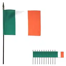 Tesco Ireland Hand-held Cloth Flag - 6 x 4 Inches / 15 x 10cm - Pack of 12 offer