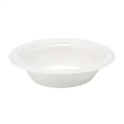 Tesco White Compostable Bagasse Bowls 18cm - Pack of 25 offer