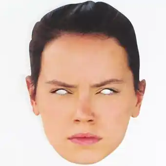 Tesco Star Wars The Force Awakens Rey Cardboard Face Mask offer