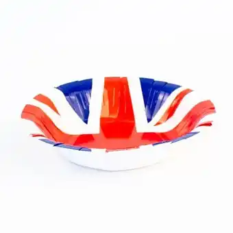 Tesco Union Jack Round Paper Bowls 17cm - Pack of 10 offer