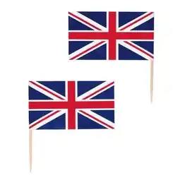 Tesco Union Jack Flag Food Picks - Pack of 30 offer