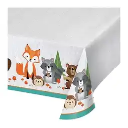 Tesco Woodland Animals Plastic Tablecover 259cm x 137cm offer