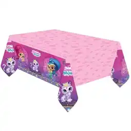 Tesco Shimmer And Shine Plastic Tablecover 180cm x 120cm offer