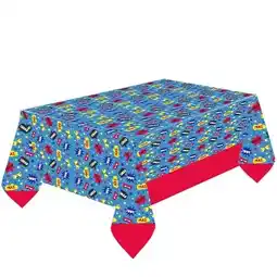 Tesco Superhero Paper Tablecover 180cm x 120cm offer