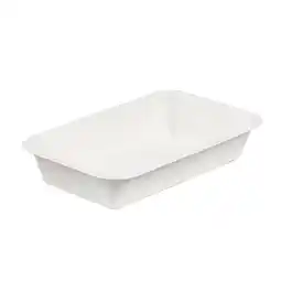 Tesco White Compostable Bagasse Deep Takeaway Trays 22cm - Pack of 25 offer