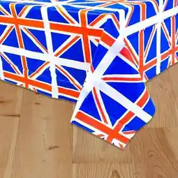 Tesco Union Jack Plastic Tablecover 178cm x 132cm offer