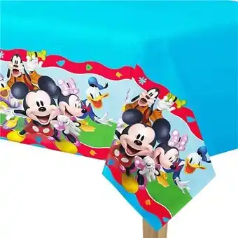 Tesco Disney Mickey Mouse Rock the House Plastic Tablecover 1.8m x 1.2m offer