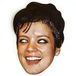 Tesco Lily Allen Cardboard Face Mask offer