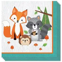 Tesco Woodland Animals Luncheon Napkins 33cm 2Ply - Pack of 16 offer