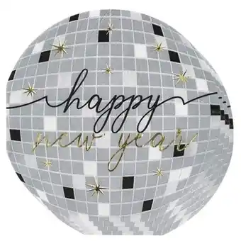 Tesco New Year's Eve Disco Ball Shaped Foil Luncheon Napkins 33cm 2 Ply - Pack of 16 offer