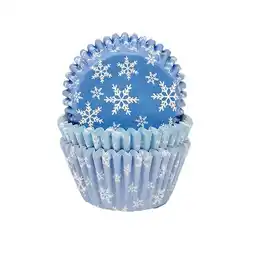 Tesco Snowflake Christmas Paper Cupcake Cases - Pack of 75 offer