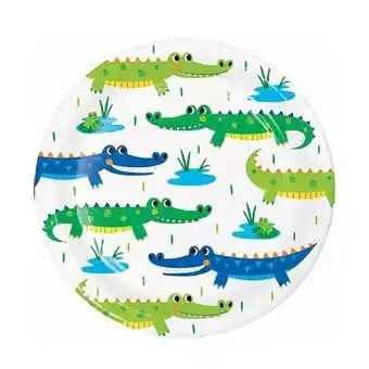 Tesco Alligator Party Round Paper Plates 18cm - Pack of 8 offer