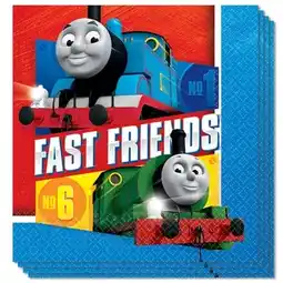 Tesco Thomas And Friends Luncheon Napkins 33cm 2Ply - Pack of 16 offer