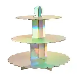 Tesco Iridescent Foil 3 Tier Cupcake Stand offer