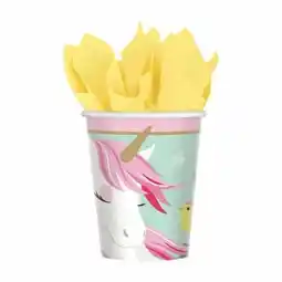 Tesco Magical Unicorn Paper Cups 266ml - Pack of 8 offer