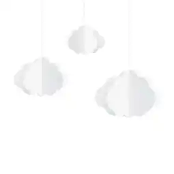 Tesco Clouds Baby Shower Hanging Decorations - Pack of 3 offer