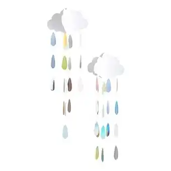 Tesco Pastel Baby Shower Clouds With Droplets Hanging Decoration 80cm - Pack of 2 offer