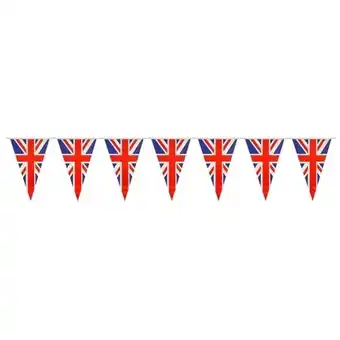 Tesco Union Jack Plastic Pennant Bunting Decoration 70m (10 x 7m) offer