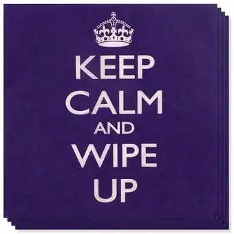 Tesco Keep Calm Theme 2 Ply Paper Napkins - 13 Inches / 33cm - Pack of 20 offer