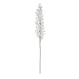 Tesco Christmas White Glitter Berry Stem Pick Decoration 73cm offer