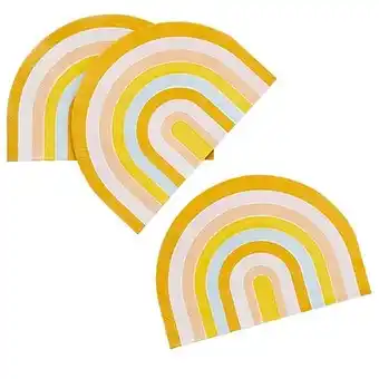 Tesco Rainbow Luncheon Napkins 33cm 3Ply - Pack of 16 offer