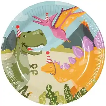 Tesco Dinosaur Fun Party Round Paper Plates 23cm - Pack of 10 offer