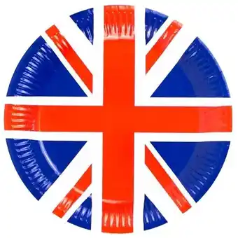 Tesco Union Jack Round Paper Plates 23cm - Pack of 10 offer