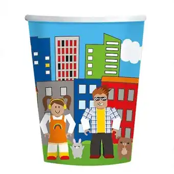 Tesco Party Town Paper Cups 250ml - Pack of 8 offer