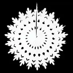 Tesco Christmas Snowflake 3D Paper Hanging Decoration 50cm offer