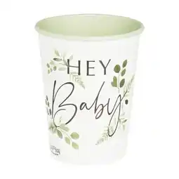 Tesco Botanical Hey Baby Paper Cups 270ml - Pack of 8 offer