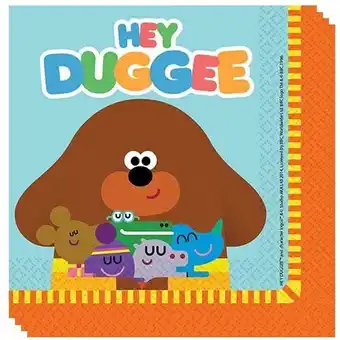 Tesco Hey Duggee Luncheon Napkins 33cm 2Ply - Pack of 16 offer