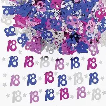 Tesco 18th Birthday Pink Table Confetti - 14 Grams offer