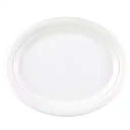 Tesco White Oval Compostable Bagasse Plates 32cm - Pack of 25 offer