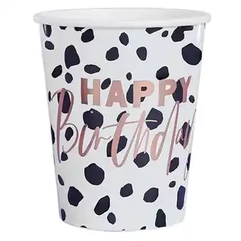 Tesco Dalmatian Happy Birthday Paper Cups 200ml - Pack of 10 offer