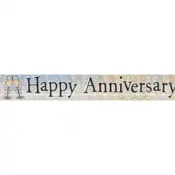 Tesco Happy Anniversary Holographic Foil Banner 365cm offer