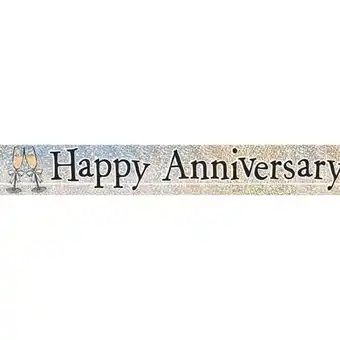 Tesco Happy Anniversary Holographic Foil Banner 365cm offer