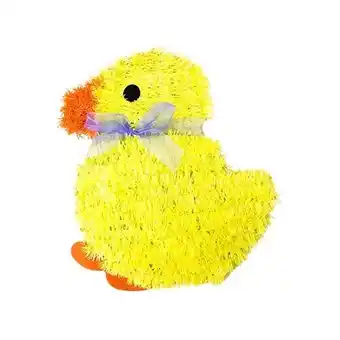 Tesco Easter Chick Tinsel Wall Plaque Hanging Decoration 28cm offer