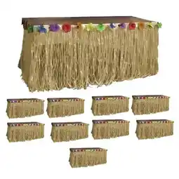 Tesco Nylon Tiki Table Skirt - 274cm x 71cm - Pack of 10 offer