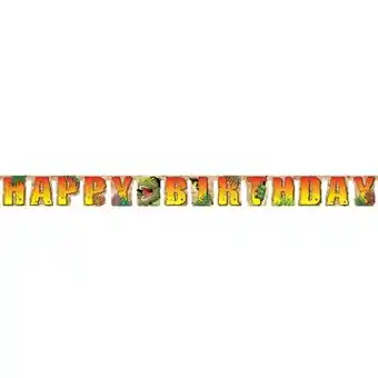 Tesco Dino Blast Dinosaur Happy Birthday Jointed Letter Cardboard Banner 220cm offer