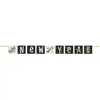 Tesco Happy New Year Cardboard Block Banner 152cm offer