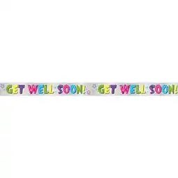 Tesco Bright Get Well Soon Foil Banner 3.65m offer