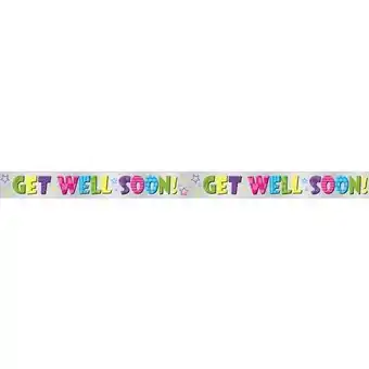 Tesco Bright Get Well Soon Foil Banner 3.65m offer