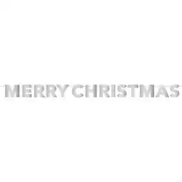 Tesco Silver Merry Christmas Foil Cardboard Letter Banner 280cm offer