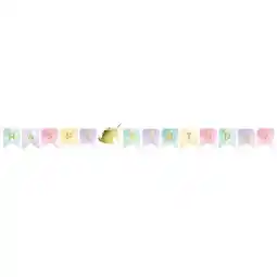 Tesco Unicorn Sparkle Shaped Happy Birthday Cardboard Letter Banner 167cm offer