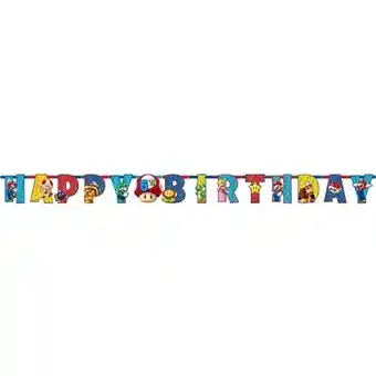 Tesco Super Mario Jointed Letter Banner - 320cm offer