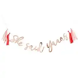 Tesco She Said Yaaas Hen Party Foil Cardboard Letter Banner 200cm offer