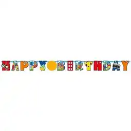 Tesco Happy Birthday Party Town Cardboard Letter Banner 170cm offer