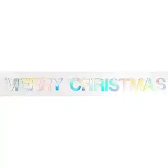 Tesco Iridescent Merry Christmas Cardboard Banner 2m offer